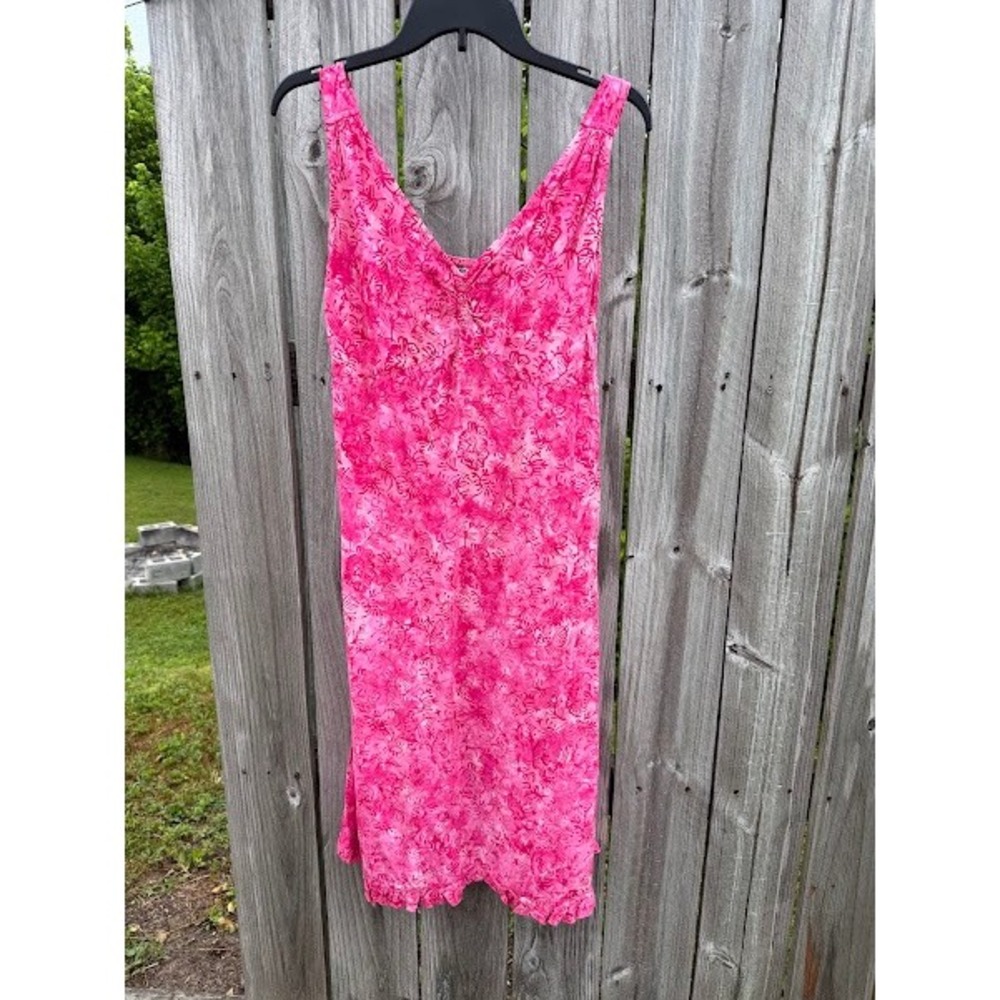 Batik Tropical Floral Nomadic Traders Sun Dress Women S Pink